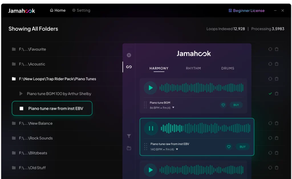 Jamahook Sound Assistant Agent and Plugin matching with a local sound