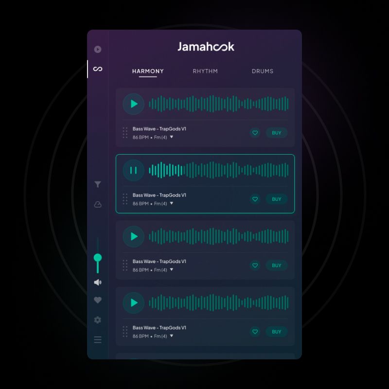 Jamahook Plugin UI with Circular Background